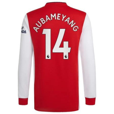 Camisola Arsenal Aubameyang 14 Principal 2021 2022 – Manga Comprida
